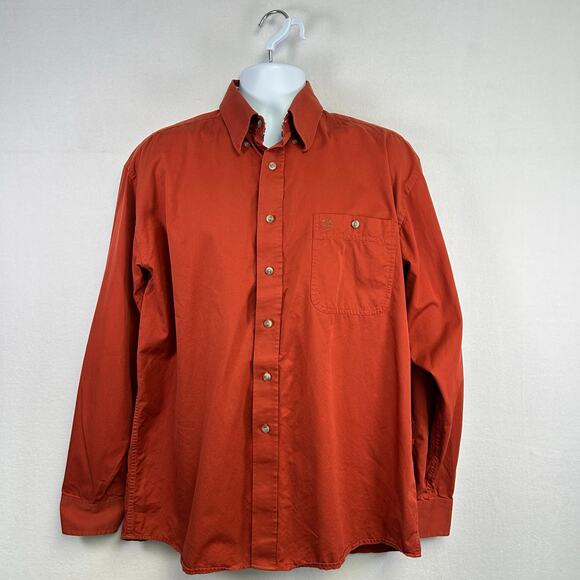 Men's Wrangle Cowboy Cut Long Sleeve Shirt - Size Large Work Rodeo Country - Picture 1 of 10